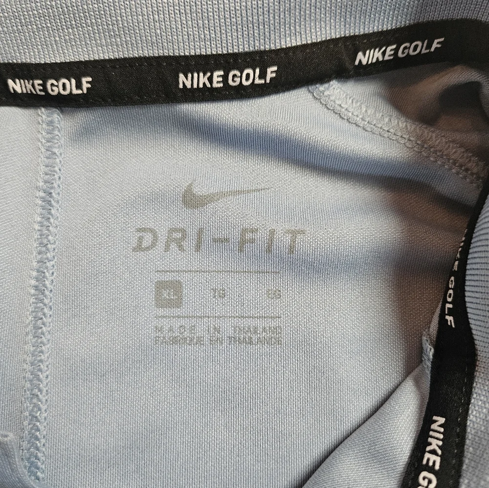 Nike Golf Dri‎ Fit Baby Blue Polo Size XL
